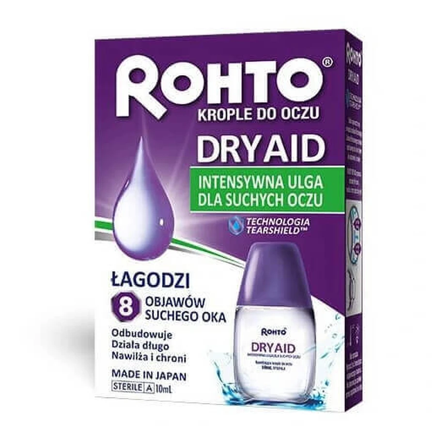 Очні краплі Rohto Dry Aid, 10 мл: ціни та характеристики