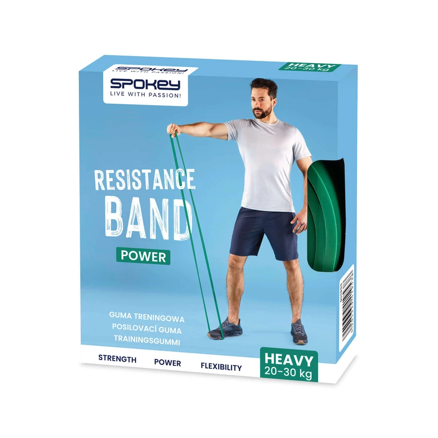Spokey Power, bandă de rezistență, tare, verde, 1 buc: ціни та характеристики