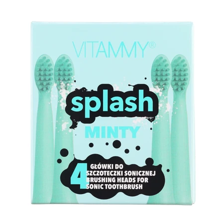 Vitammy Splash, насадки для звуковых зубных щеток для детей, мятные, от 8 лет, 4 штуки: цены и характеристики