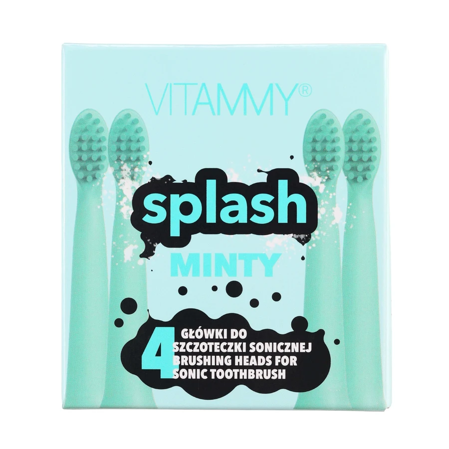 Vitammy Splash, насадки для звуковых зубных щеток для детей, мятные, от 8 лет, 4 штуки: цены и характеристики