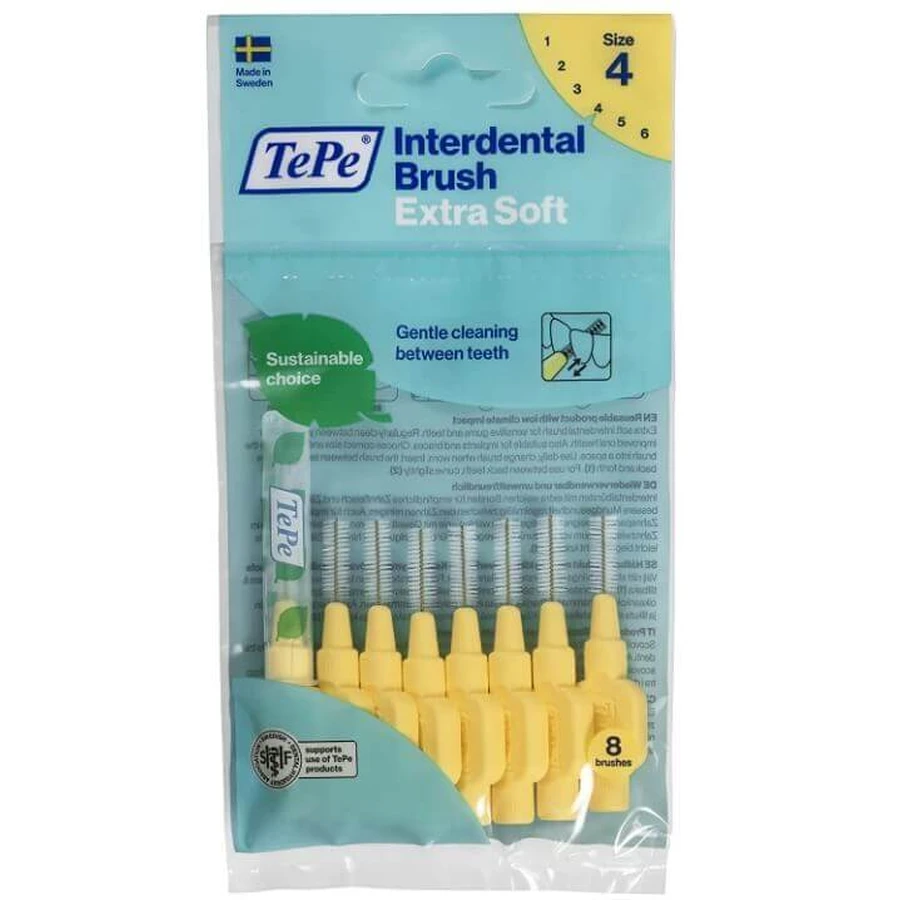 TePe, Extra Soft, міжзубні щітки, 0,7 мм, 8 шт: ціни та характеристики