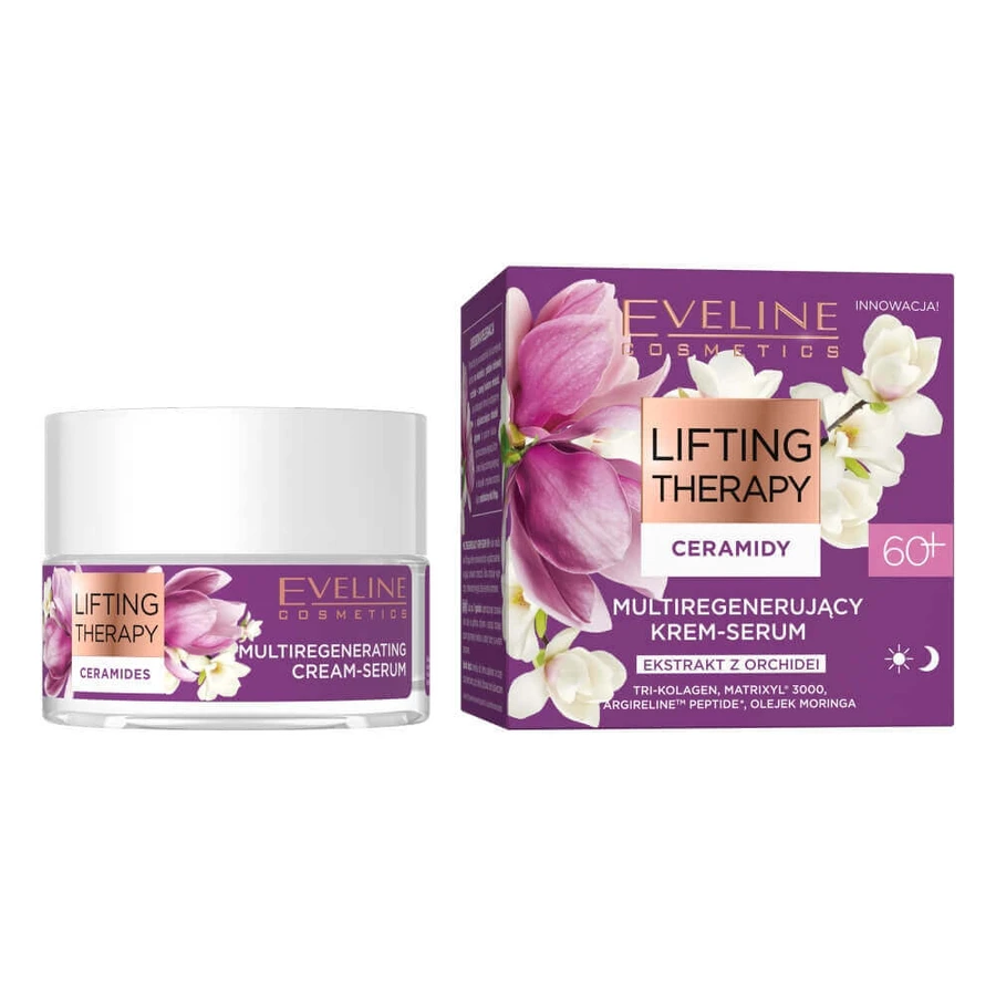 Мультивідновлююча крем-сироватка Eveline Cosmetics 60+, 50 мл: ціни та характеристики