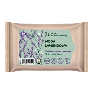 Вологий туалетний папір Luba Eco Family з лавандовою водою, 50 шт