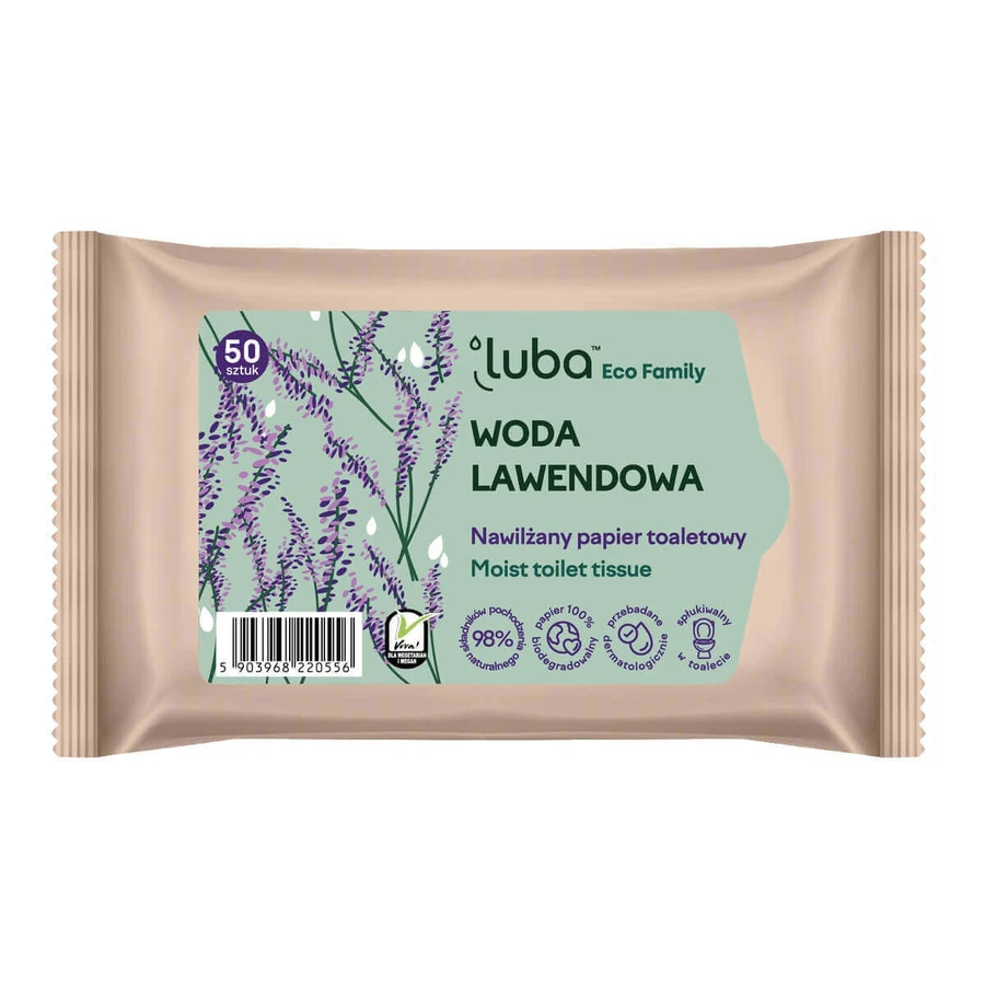 Вологий туалетний папір Luba Eco Family з лавандовою водою, 50 шт: ціни та характеристики