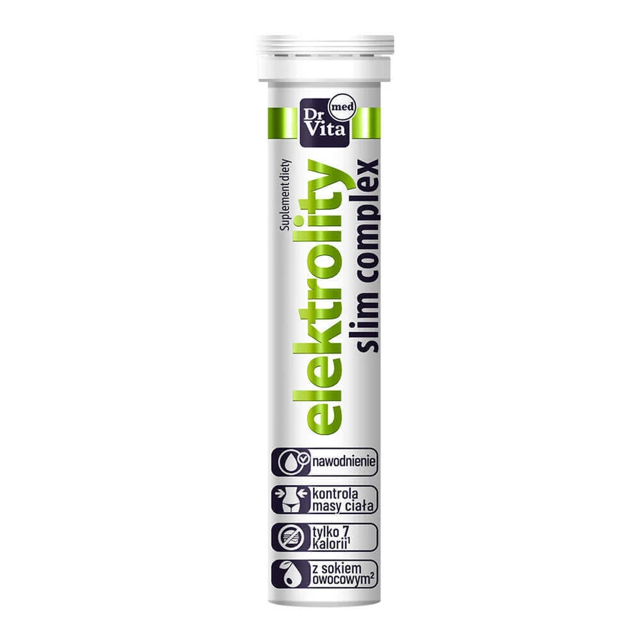 Dr Vita Electrolytes Slim Complex з соком, 20 шипучих таблеток: ціни та характеристики