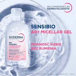 Bioderma Sensibio AR+ Мицеллярный гель Успокаивает и уменьшает покраснения, очищающий мицеллярный гель для чувствительной кожи, 250 мл