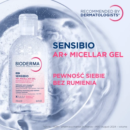 Bioderma Sensibio AR+ Мицеллярный гель Успокаивает и уменьшает покраснения, очищающий мицеллярный гель для чувствительной кожи, 250 мл: цены и характеристики