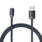 USB-кабель Baseus Crystal Shine Series для швидкої зарядки та передачі даних USB Type A - Lightning 2.4A 1.2m black (CAJY000001)