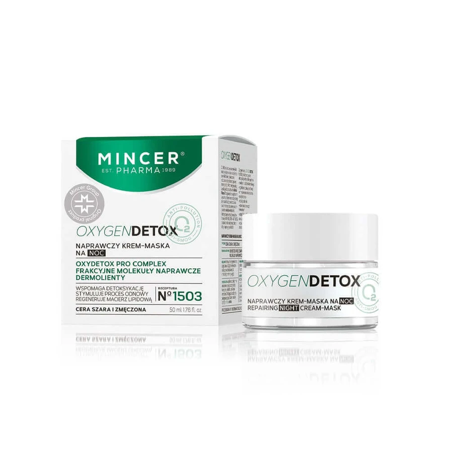 Відновлююча нічна крем-маска Mincer Pharma Oxygen Detox № 1503, 50 мл: ціни та характеристики