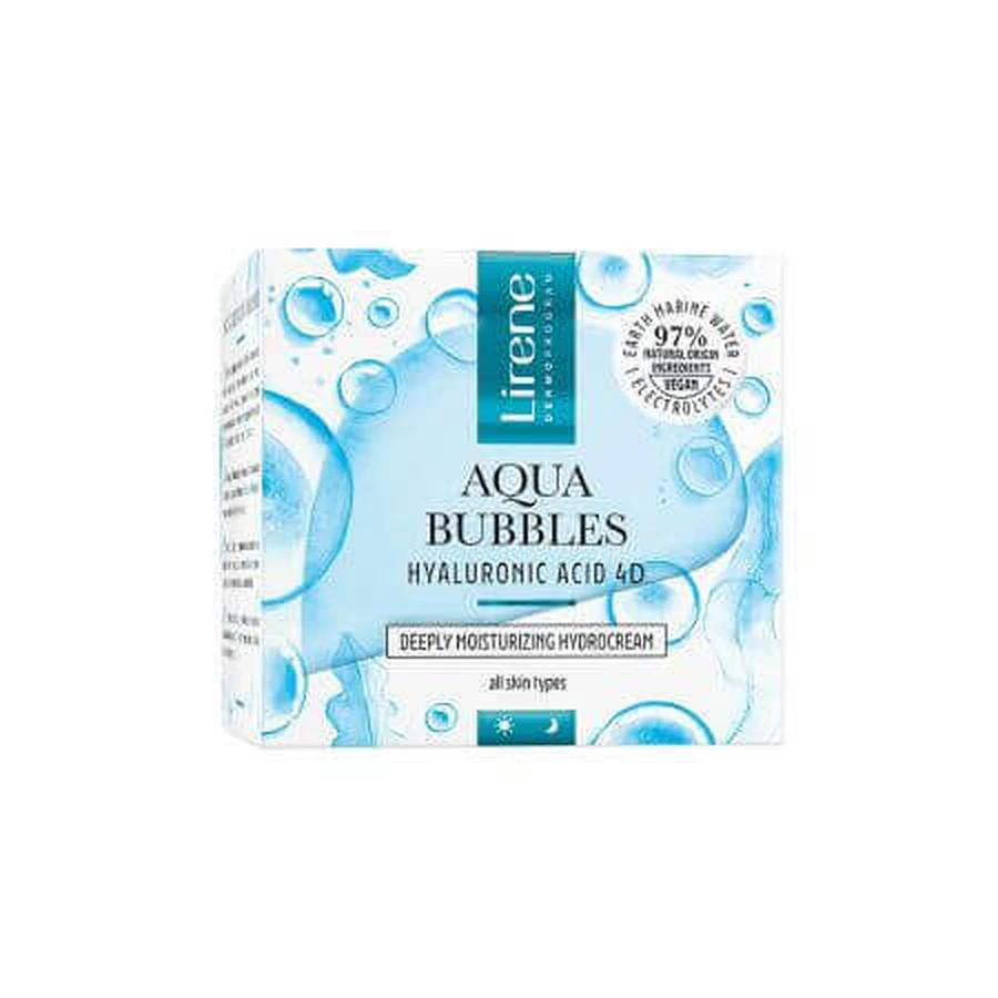 Гидрокрем с гиалуроновой кислотой для лица Aqua Bubbles, 50 мл, Lirene: цены и характеристики