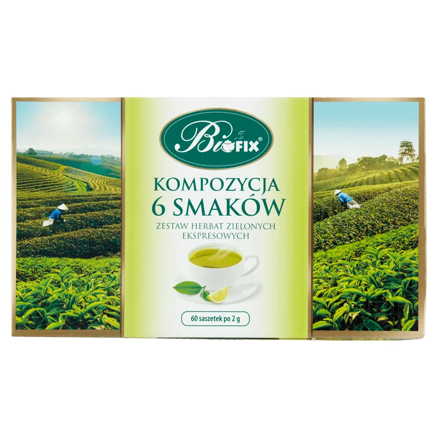 Bi Fix Kompozycja 6 Smaków, набор зеленого чая, 2 г x 60 пакетиков: цены и характеристики