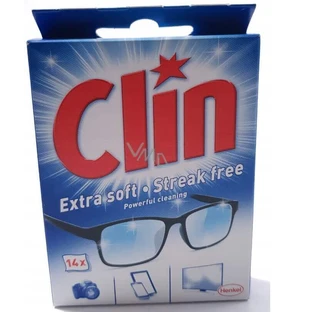 Clin Glasses Cleaning Wipes, 14 шт