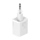 Швидкий настінний зарядний пристрій Baseus Si USB-C 25 Вт 3 A з кабелем USB-C / USB-C довжиною 1 м - білий