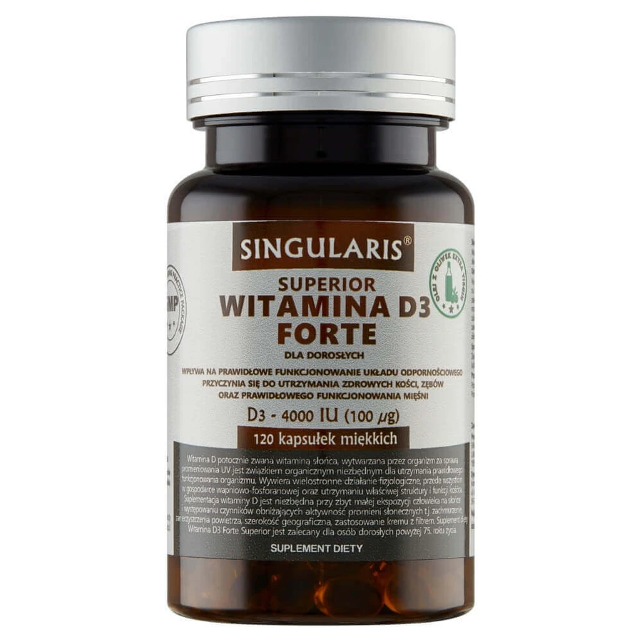 Singularis Superior Vitamin D3 Forte 4000 МО, 120 м'яких капсул: ціни та характеристики