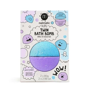 Подвійна дитяча бомбочка для ванни Nailmatic Kids Blue/Violet, 170 г