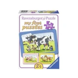 Пазл Животные Добрые друзья, + 3 года, 3 х 6 деталей, Ravensburger