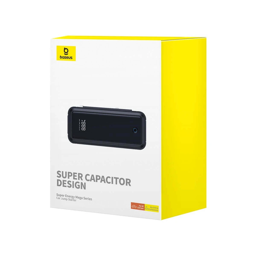 Пусковое устройство с суперконденсатором Baseus Super Energy Mega Series BS-CH007 3000A 12V USB-C / EC8 / DC - серое: цены и характеристики
