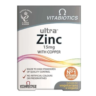 Vitabiotics Ultra Zinc 15 мг, 60 таблеток