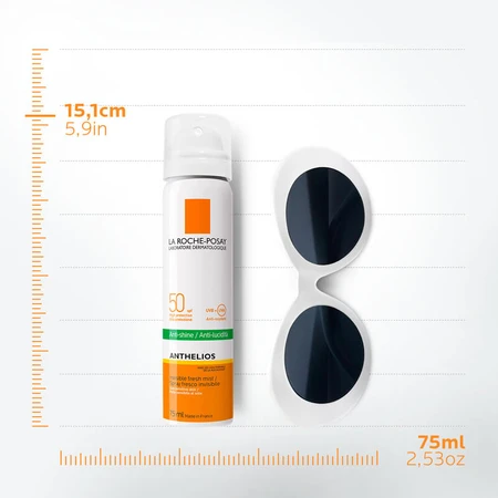 Спрей сонцезахисний для обличчя La Roche-Posay Anthelios XL ультралегкий, SPF 50+, 75 мл: ціни та характеристики