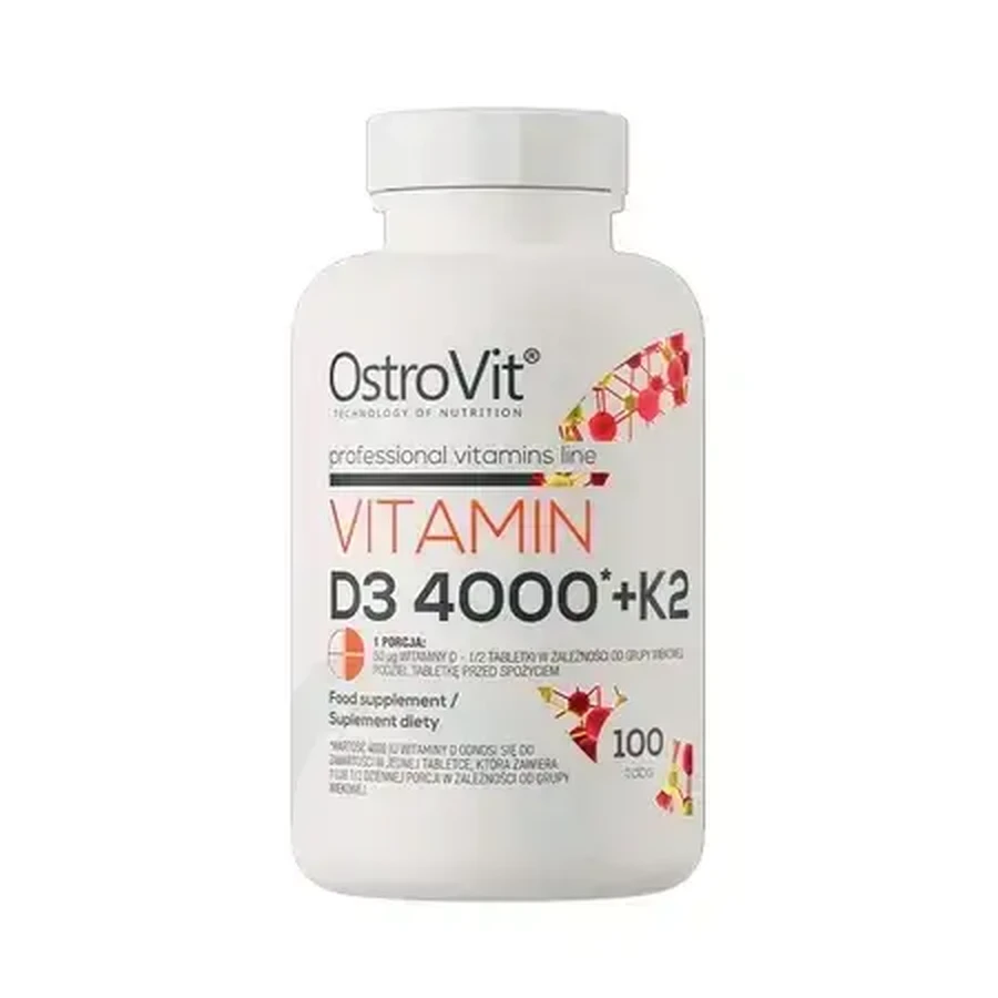 Витамин D3 4000IU и витамин K2, 100 таблеток, OstroVit: цены и характеристики