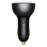 Автомобильное зарядное устройство Baseus Digital Display USB-A / USB-C PD 140 Вт - черное + кабель USB-C / USB-C 240 Вт 1 м