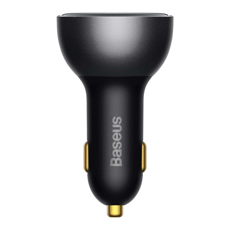 Автомобильное зарядное устройство Baseus Digital Display USB-A / USB-C PD 140 Вт - черное + кабель USB-C / USB-C 240 Вт 1 м: цены и характеристики