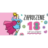 Приглашение 18 ДЕВОЧКА - набор из 5 штук с конвертами