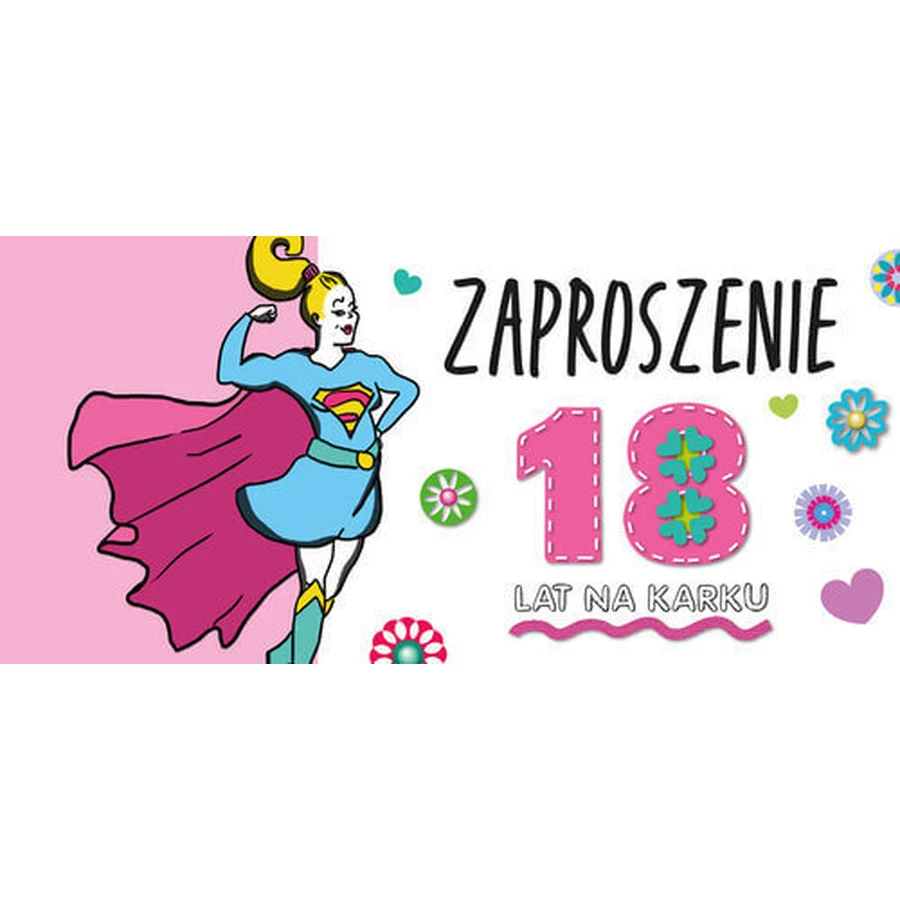 Приглашение 18 ДЕВОЧКА - набор из 5 штук с конвертами: цены и характеристики