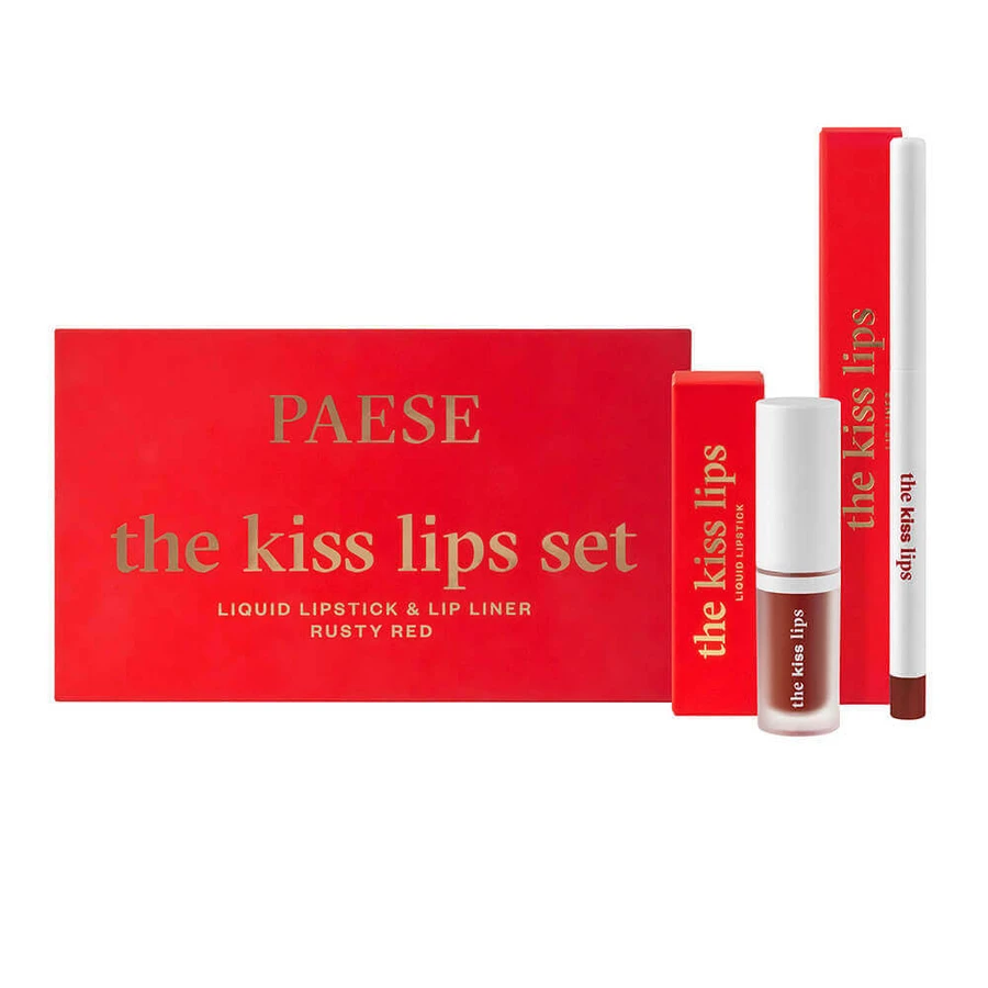 Paese The Kiss Lips Lipstick and Lip Liner Set 04 Rusty Red: ціни та характеристики
