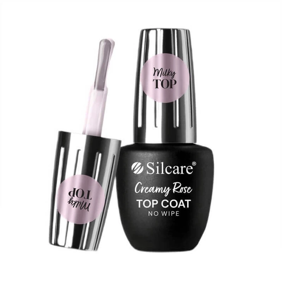 Silcare Top Coat Creamy Rose No Wipe Top для гібридних лаків для нігтів, 9 мл: ціни та характеристики