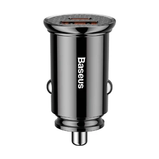 Автомобильное зарядное устройство Baseus Circular PPS Smart с портами USB Quick Charge 4.0 QC 4.0 и USB-C PD 3.0 SCP, черное (CCALL-YS01)
