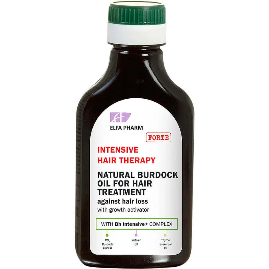 Натуральное репейное масло от выпадения волос Elfa Pharm Intensive Hair Therapy с активатором роста, 100 мл: цены и характеристики