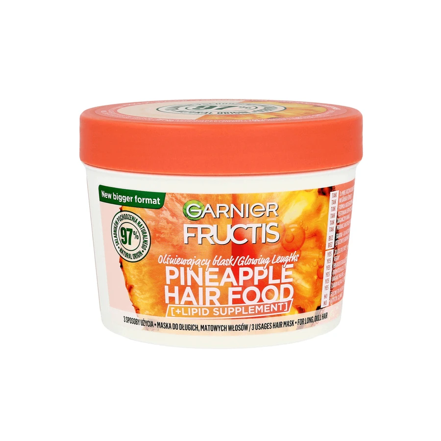 Маска для волос Garnier Fructis Pineapple Hair Food Mask для длинных и тусклых волос, 400 мл: цены и характеристики