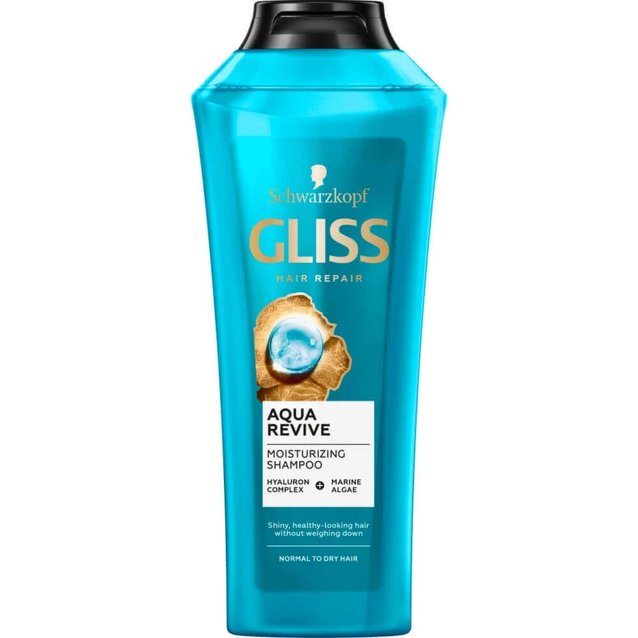 Schwarzkopf Gliss Aqua Revive, Зволожуючий шампунь, 400 мл: ціни та характеристики