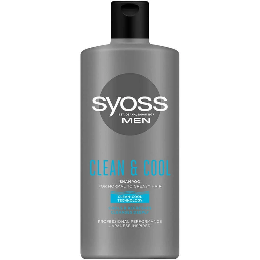 Syoss Men Clean & Cool Шампунь для нормального і жирного волосся, 440 мл: ціни та характеристики