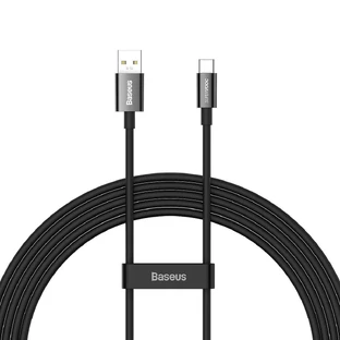 Кабель Baseus Superior Series SUPERVOOC USB-A – USB-C 65 Вт, 2 м, черный