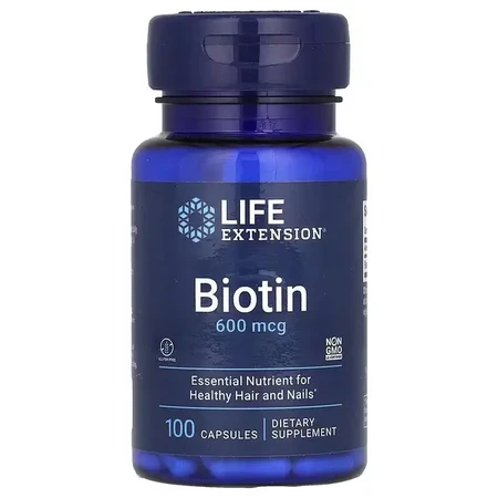 Біотин, 600 мкг, Biotin, Life Extension, 100 капсул: ціни та характеристики