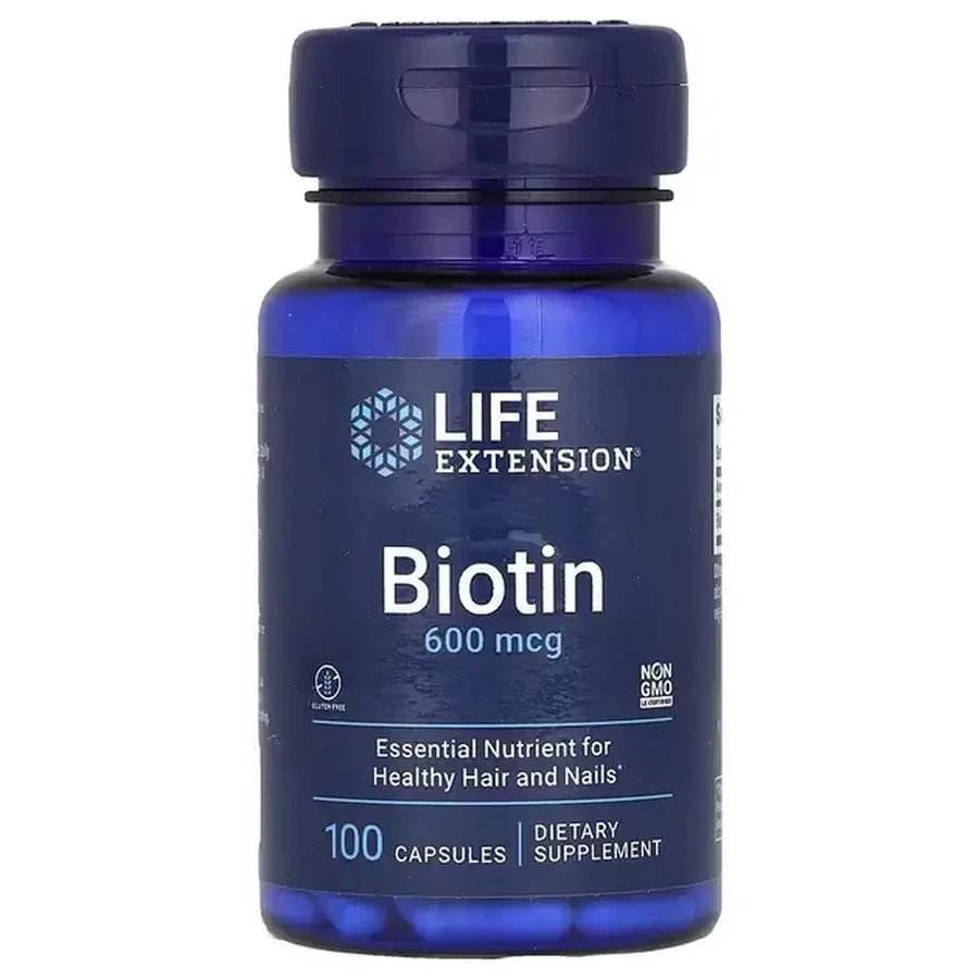 Біотин, 600 мкг, Biotin, Life Extension, 100 капсул: ціни та характеристики