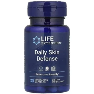 Ежедневная защита кожи, Daily Skin Defense, Life Extension, 30 вегетарианских капсул