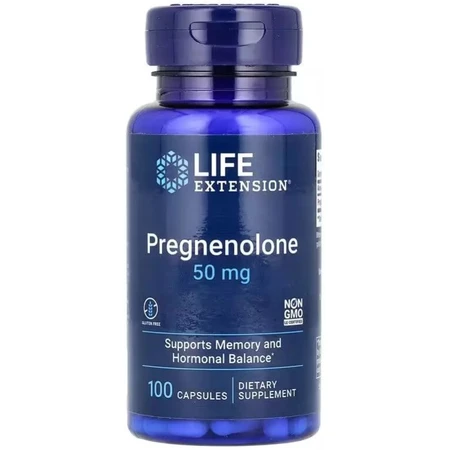Прегненолон, Pregnenolone, Life Extension, 100 капсул: ціни та характеристики