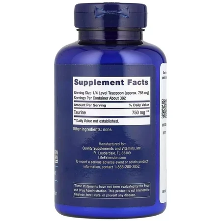 Таурин в порошке, Taurine Powder, Life Extension, 300 г: цены и характеристики