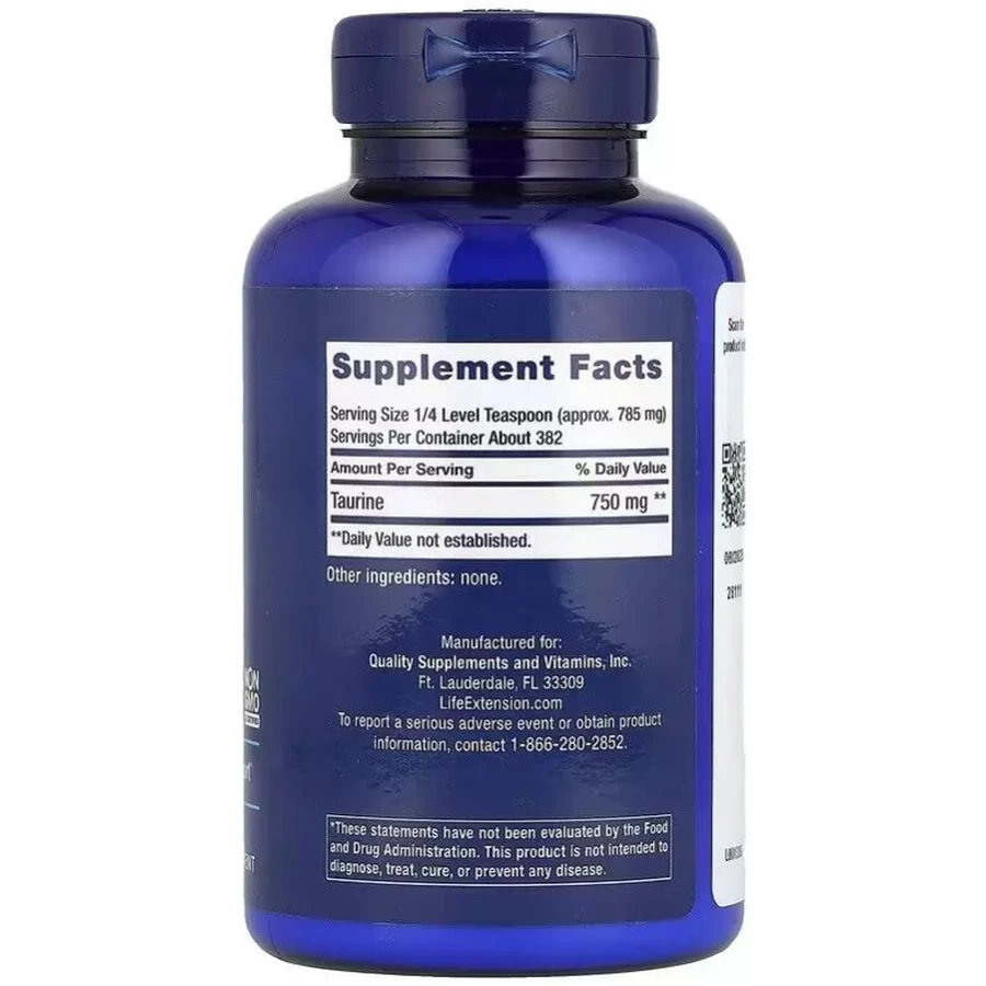 Таурин в порошке, Taurine Powder, Life Extension, 300 г: цены и характеристики