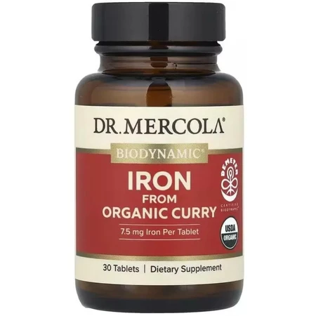Залізо з органічного карі, Iron From Organic Curry, Dr. Mercola, 30 таблеток: ціни та характеристики