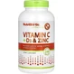 Вітамін C, D3 та цинк, Immunity, Vitamin C, D3 & Zinc, NutriBiotic, 250 капсул