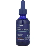 Биотин и Коллаген ионизированный, 75 000 мкг, вкус клубники и манго, Ionic Biotin Collagen, Trace Minerals, 59 мл