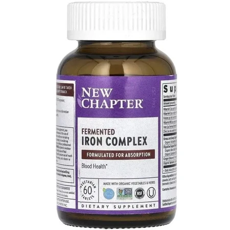 Залізо ферментований комплекс, Fermented Iron Complex, New Chapter, 60 таблеток: ціни та характеристики