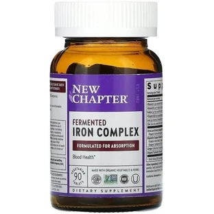 Залізо, ферментований комплекс, Fermented Iron Complex, New Chapter, 90 таблеток