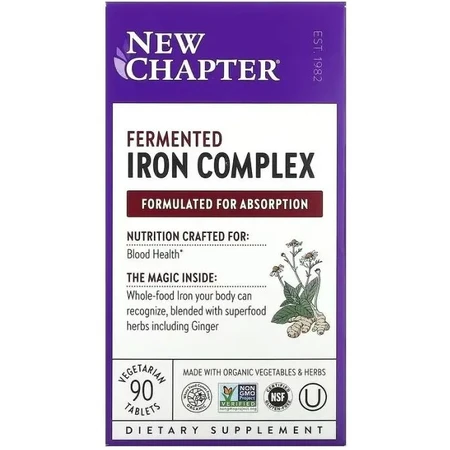 Залізо, ферментований комплекс, Fermented Iron Complex, New Chapter, 90 таблеток: ціни та характеристики
