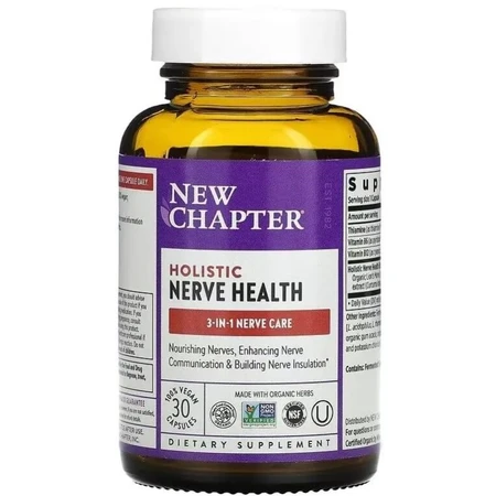 Здоровье нервной системы, Holistic Nerve Health, New Chapter, 30 капсул: цены и характеристики