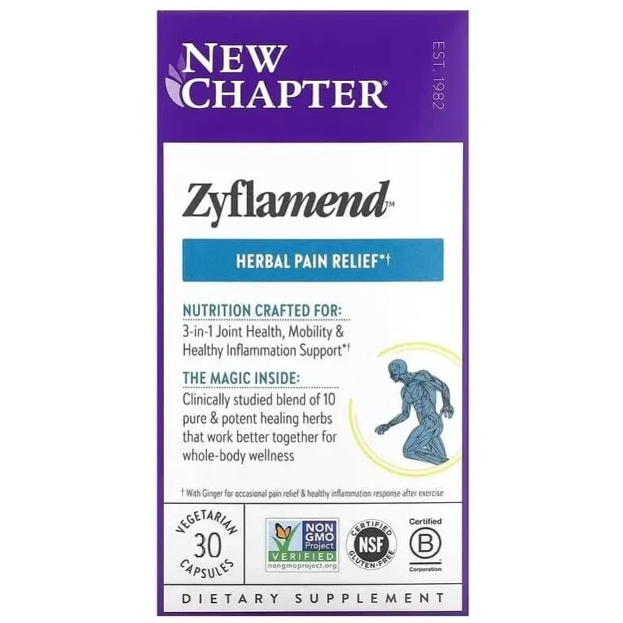 Противовоспалительный Комплекс, Zyflamend, New Chapter, 30 вегетарианских капсул: цены и характеристики